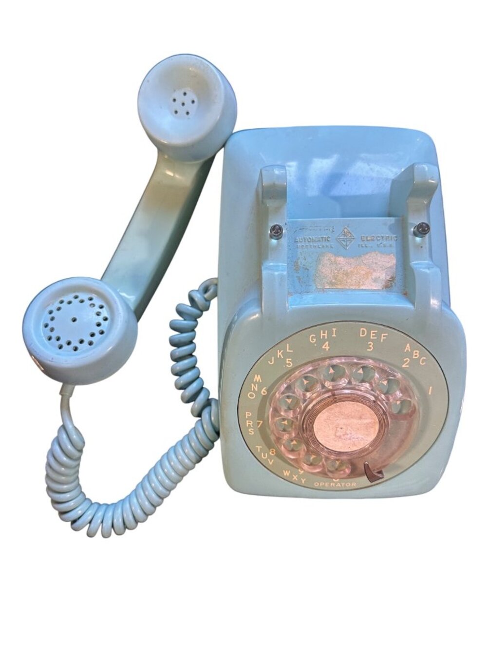 Vintage 1973 Aqua Blue Rotary Dial Telephone By GTE General Telephone Co. Of Cal - Picture 3 of 10